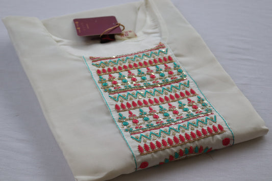 Embroidered Cotton Kurta Set Collection