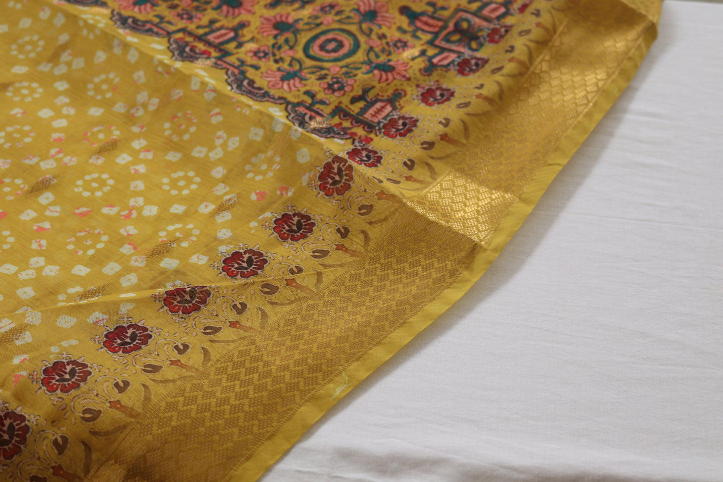 Yellow Embroidered Cotton Kurta Set